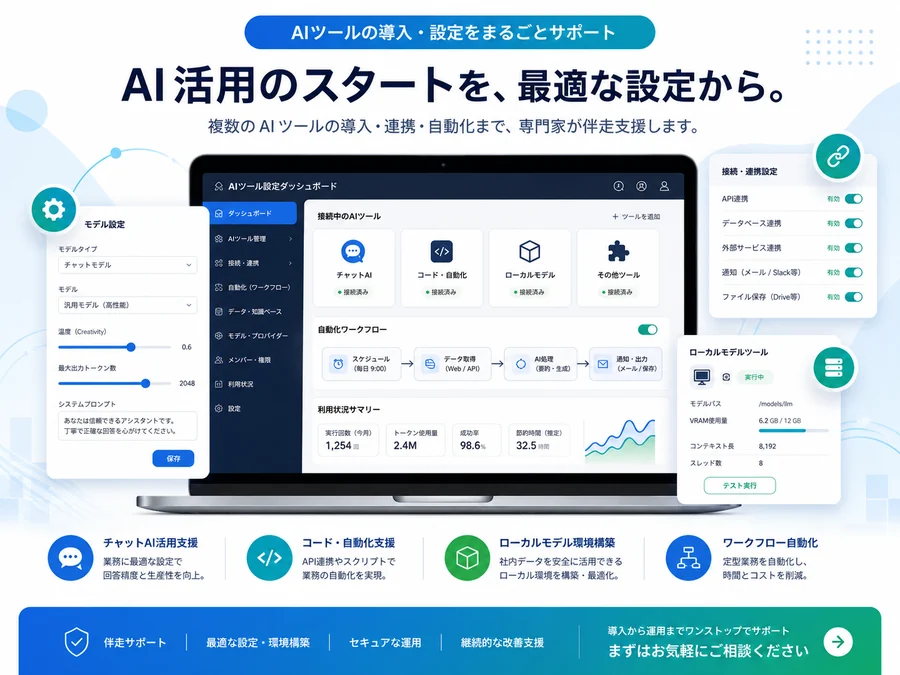 AIツール設定支援の画面